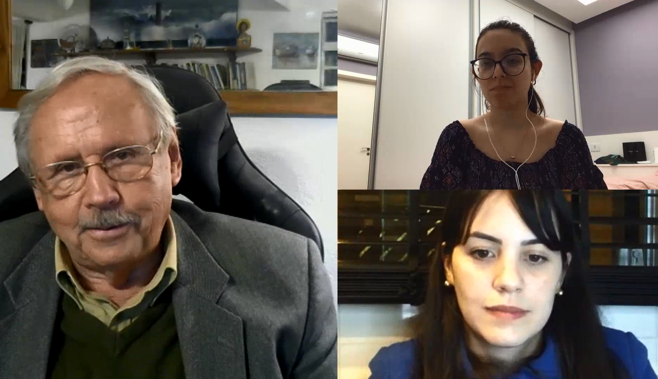 Professor e economista Ladislau Dowbor concede entrevista a estudantes de Jornalismo da PUC-SP e disserta sobre os dilemas do capital improdutivo. | Foto: Arquivo pessoal.